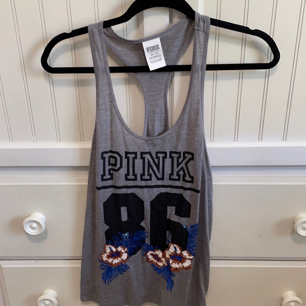 PINK racer back tank top